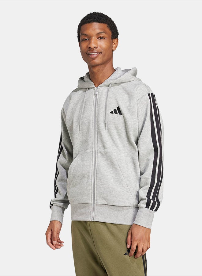 Adidas Essentials 3-Stripes Fleece Hoodie - Image 1